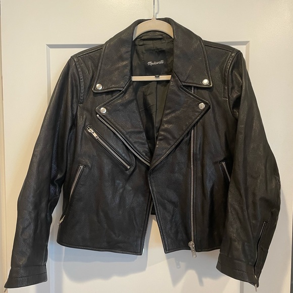 Madewell Jackets & Blazers - Madewell Washed Leather Motorcycle Jacket